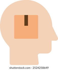 Thinking Idea Mind Icon Vector Flat Illustration