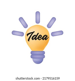 Thinking ideas Vectors and Illustration. Vector illustration of a yellow light bulb icon.