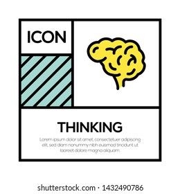 THINKING AND ILLUSTRATION ICON CONCEPT