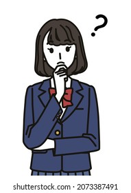 Thinking junior high school girls or high school girls