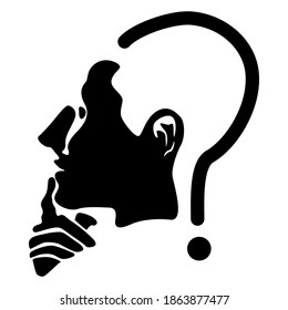 Thinking man, abstract image concept