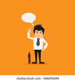 Thinking man with thinking bubble
