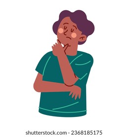 thinking man design vector isolated