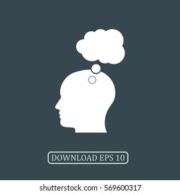 Thinking man icon vector