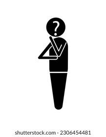 icono del hombre pensante, mejor icono plano del vector.