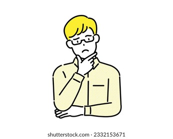 a thinking man. Problem solving solution Business concept
