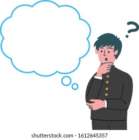 thinking man student school children