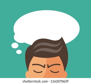 Thinking man vector illustration