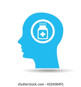 Thinking Medicine Design Stock Vector (Royalty Free) 432458491 ...