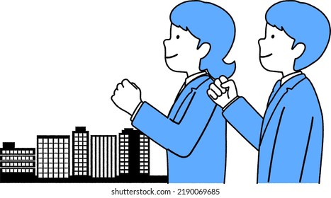 Thinking office worker : Vecto