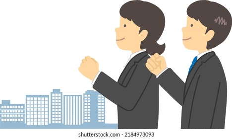 Thinking office worker : Vector