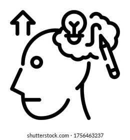 Thinking Outline icon. Design Thinking Concept.