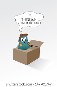 Thinking outside of the box; concept