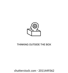 thinking outside the box Thin Line Icon Vector Eps 10, 48x48 Icon 