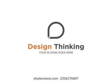 Thinking pencil design icon symbol study learning