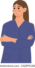 Thinking Person Mood, Pensive and Confuse Illustration Graphic Cartoon Art