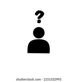 vector de persona pensante sobre fondo blanco 