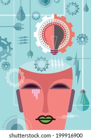 thinking of power, illustration 