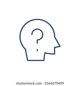Thinking problem icon Outline icon sign