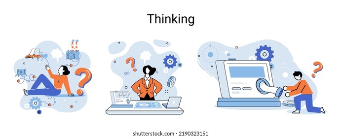 Thinking process of functioning of consciousness, which determines cognitive activity of person and his ability to identify and connect images, ideas, concepts, determine possibilities of their