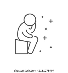 Thinking process line outline icon