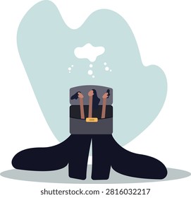 Thinking the same idea, colleagues brainstorming with identical thought, human life and situation.vector illustration.