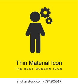 Thinking Solutions bright yellow material minimal icon or logo design