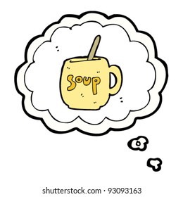 thinking of soup cartoon