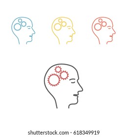 Thinking stimulation, Vector icon for web graphic.