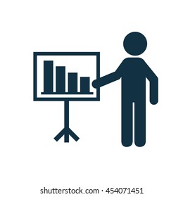 thinking with suitcase businessman silhouette vector illustration