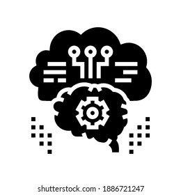 vector de icono de glifo del sistema de pensamiento. signo del sistema de pensamiento. símbolo de contorno aislado ilustración negra