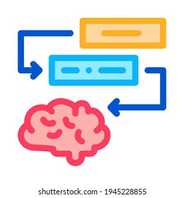thinking tasks administrator color icon vector. thinking tasks administrator sign. isolated symbol illustration