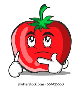 Thinking tomato character cartoon collection vector illustration