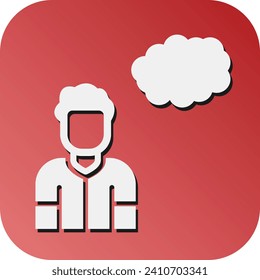 Thinking Vector Glyph Gradient Background Icon For Personal And Commercial Use.
