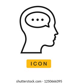 Thinking vector icon