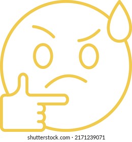 Thinking vector icon. Can be used for printing, mobile and web applications.