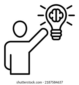 Thinking vector icon. Can be used for printing, mobile and web applications.