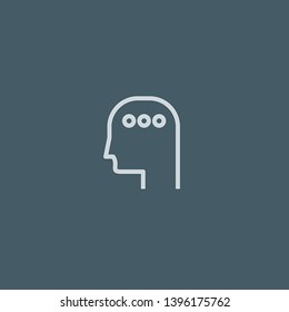 Thinking vector icon. Thinking concept stroke symbol design. Thin graphic elements vector illustration, outline pattern for your web site design, logo, UI. EPS 10.