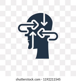 Thinking vector icon isolated on transparent background, Thinking transparency concept can be used web and mobile