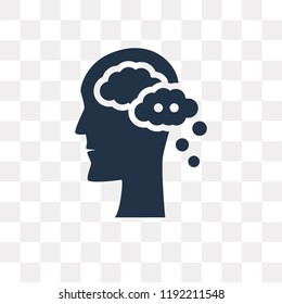 Thinking vector icon isolated on transparent background, Thinking transparency concept can be used web and mobile