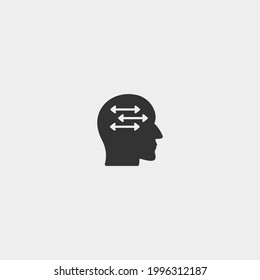 Thinking vector icon for web and design