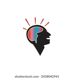 thinking vector , thinking icon white background eps