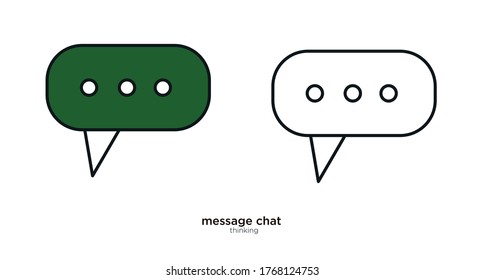 Thinking vector illustration lineal color and filled design