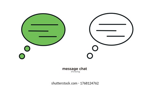 Thinking vector illustration lineal color and filled design