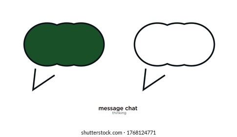Thinking vector illustration lineal color and filled design