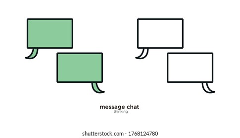 Thinking vector illustration lineal color and filled design
