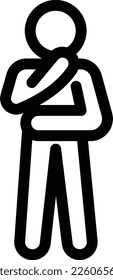 ilustración de Vector pensante en un fondo transparente. Símbolos de calidad superior. Iconos vectoriales de línea delgada para el diseño de conceptos y gráficos. 
