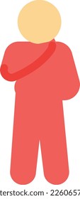  ilustración de Vector pensante en un fondo transparente. Símbolos de calidad superior. Iconos vectoriales de color de línea para el concepto y el diseño gráfico. 
