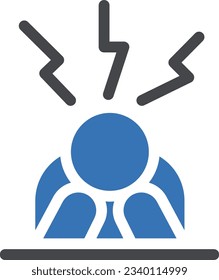 pensar Ilustración vectorial en un fondo transparente.Símbolos de calidad premium.Icono vector glifos para el concepto y diseño gráfico. 
