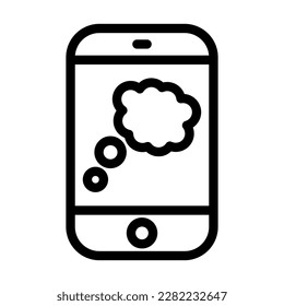 Thinking Vector Line Icon Design